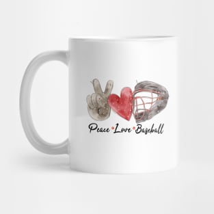 Peace love Baseball. Mug